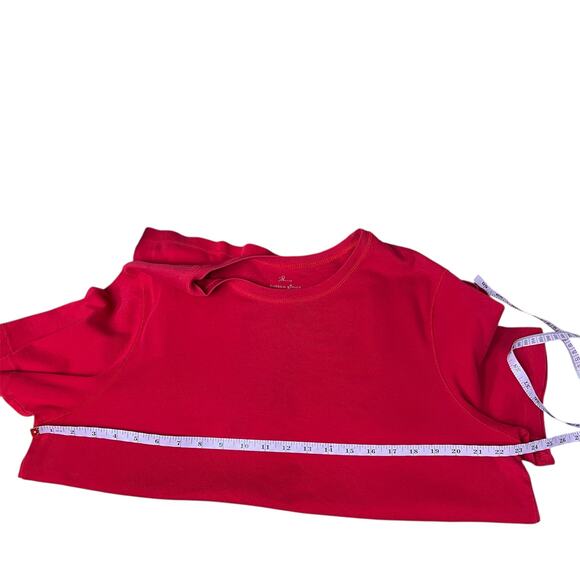 Cotton Ginny Organic Cotton Red T-Shirt Womens Medium Holiday Christmas Casual - Picture 10 of 10